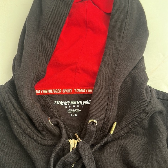 Tommy Hilfiger black blue red and white full zip hoodie - Picture 10 of 13